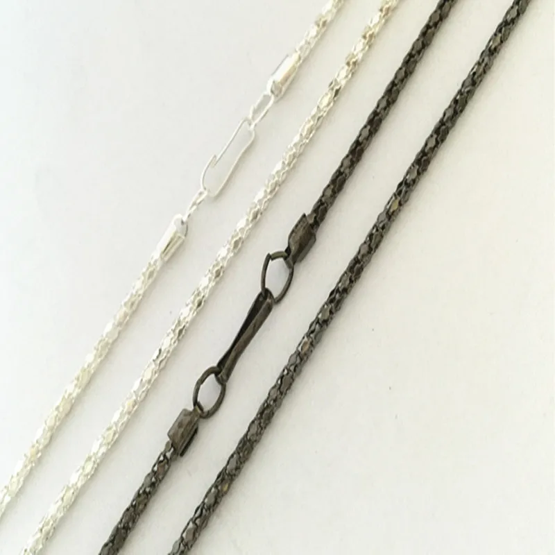 2MMX42CM (Gunmetal /Silver) Hollow Out Necklace Chain With Connector Pendant Accessories Pocket Watch 100Pcs/Lot | Украшения и