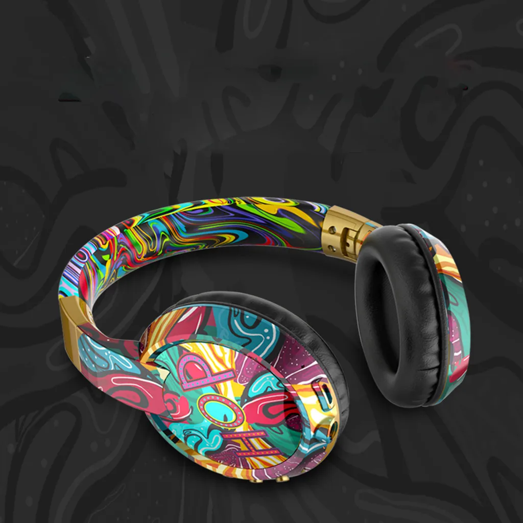 Новые спортивные наушники граффити с шумоподавлением гарнитура Bluetooth 5 0