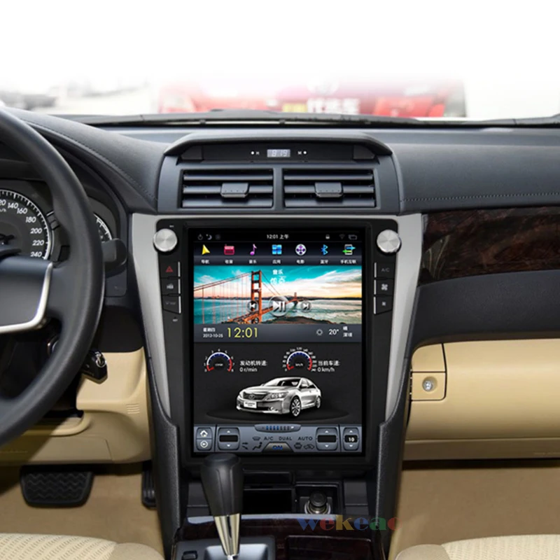 Wekeao вертикальный экран Tesla Style 12 1 'ɱ Din Android 9 0 автомобильное радио GPS-навигация