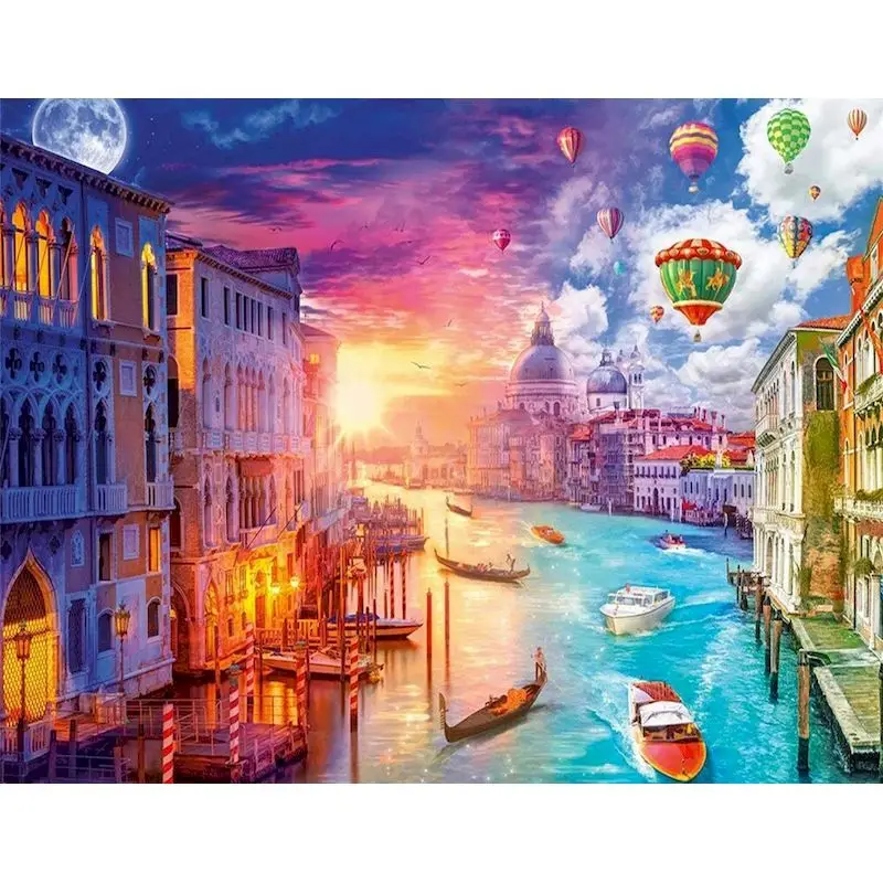 

GATYZTORY Paint By Number HandPainted Painting Drawing On Canvas Art Gift DIY Pictures By Number City Landscape Kits Home Decor