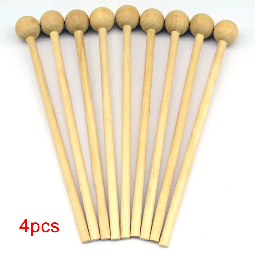 

4pcs DIY Chopsticks Mallet Musical Wood Handle Instrument Sticks Toy Gift