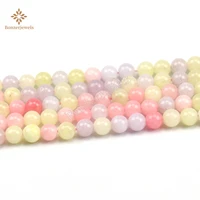 natural moganite mixed jades color smooth round spacer beads for jewelry making diy bracelet necklace earring 15inches 6810mm