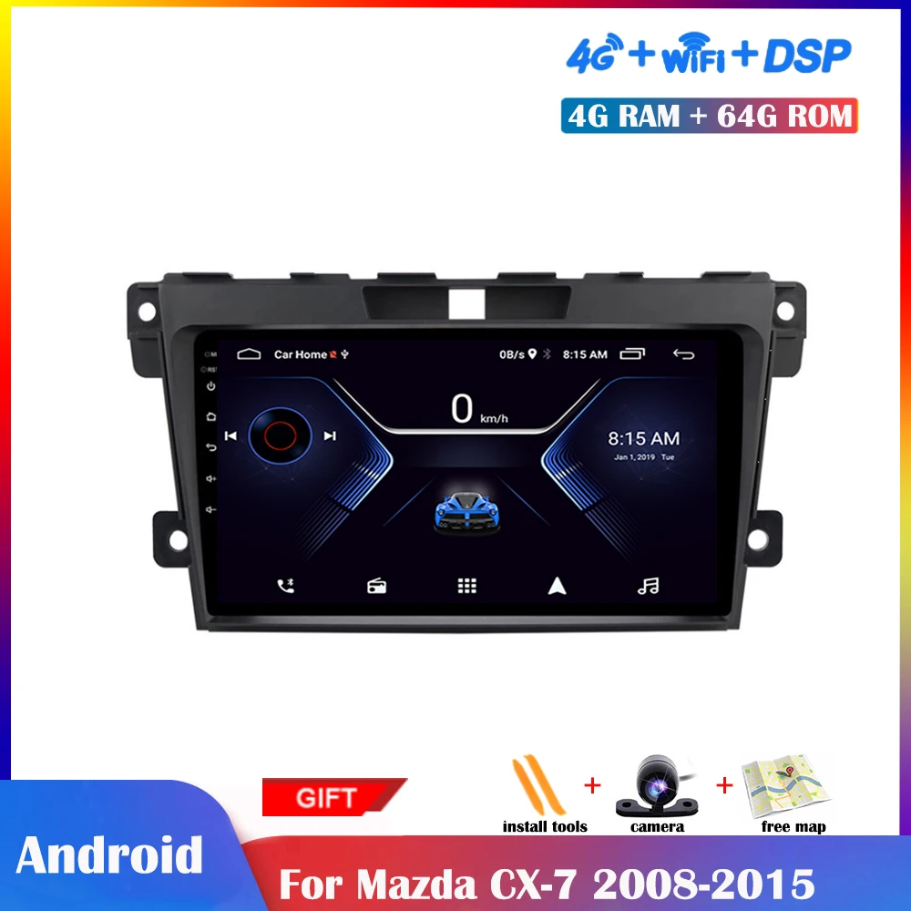 

Мультимедийный плеер на Android с 9-дюймовым IPS-экраном для Mazda CX-7 2008-2015, автомобильное радио, стерео, GPS-навигация, Bluetooth-совместимое аудио