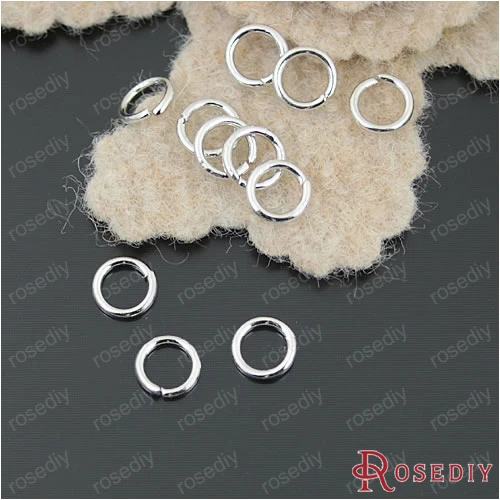Imitation Rhodium T12973) 3 мм 4 мм 5 мм 6 мм 7 мм 8 мм 10 мм 12 мм 14 мм 16 мм 20 мм круглые железные кольца с одной петлей Diy фурнитура - Цвет: Imitation Rhodium