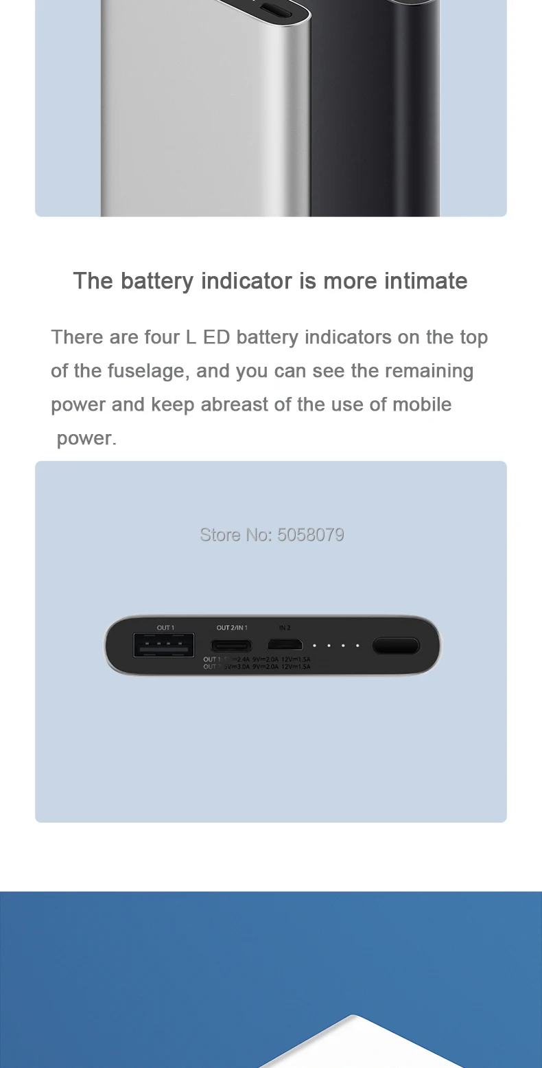 Xiao mi power Bank 3 10000 мАч PLM12ZM usb type C QC3.0 Быстрая зарядка mi power bank 10000 портативное зарядное устройство Poverbank
