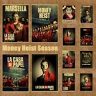 Испания ТВ шоу деньги Heist Сезон 3 Ретро Крафт-Бумага плакат напечатанный для спальни домашний бар Винтаж Декоративные стены Papaer