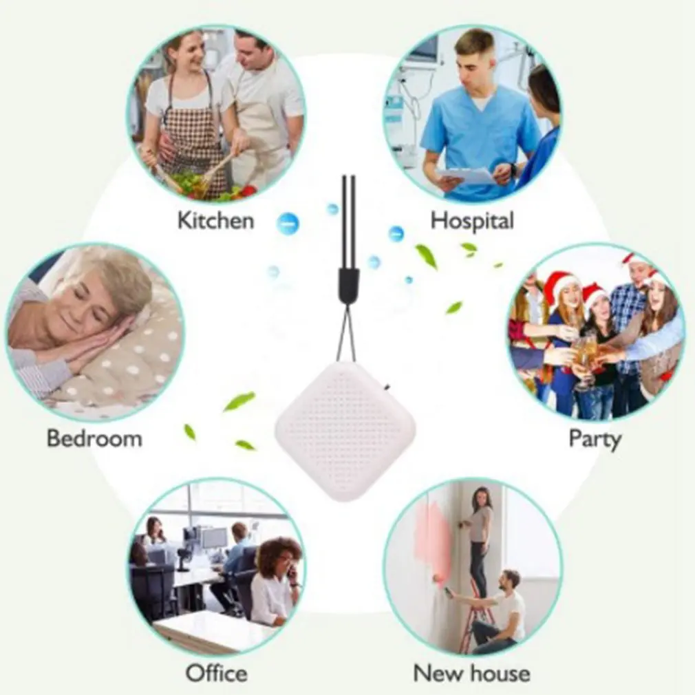 

Air Purifier Wearable Necklace Mini Portable USB Air Purifier Negative Ion Generator Low Noise Air Purifier For Kids Adults