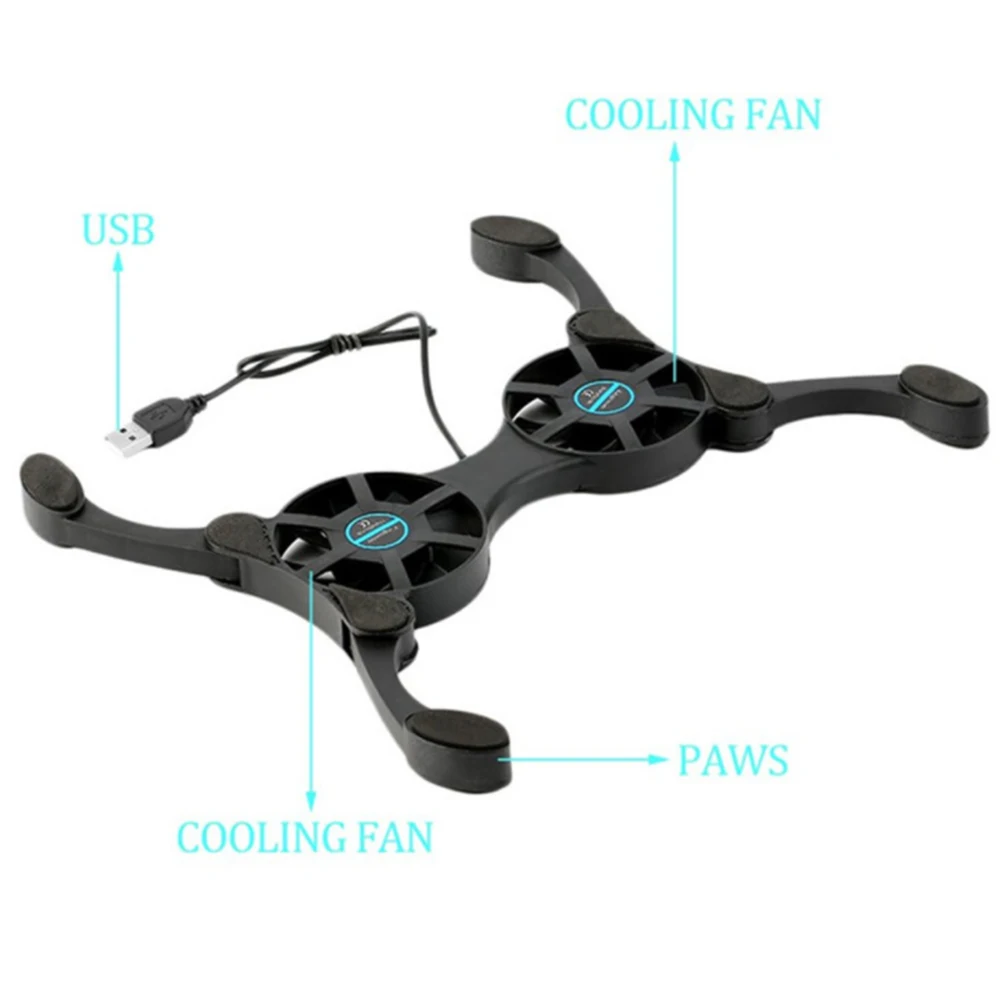 USB Cooling Pad Cooler Fan Charging Board 2 Mute Radiator Controller Heat Sink Portable Computer Notebook | Компьютеры и офис