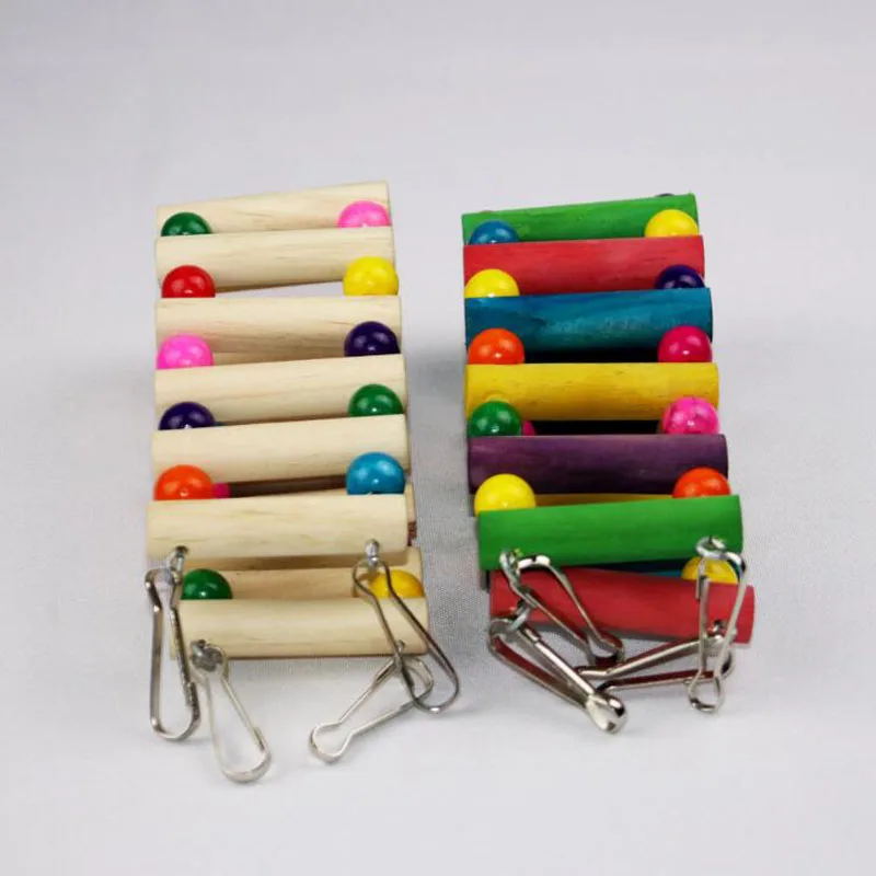 Игрушки для попугая хомяк деревянная лестница птиц веревка скалолазания укусы