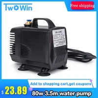 1pcs 80w 3 5m water pump engraving machine tool cooling for cnc router 1 5kw2 2kw spindle motor