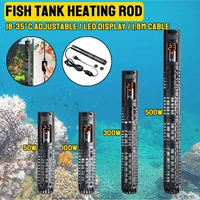 500w aquarium heating rod intelligent lcd display digital adjustable constant temperature control fish tank submersible heater