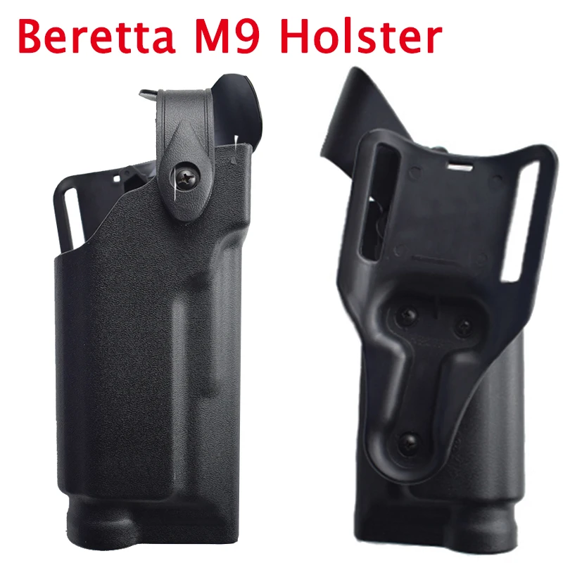 

Tactical Hunting Holster Pouch Beretta M9 92 96 Gun Belt Holster Light Bearing Right Hand Army Combat Gun Case