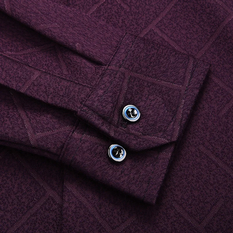 

plus size Men Casual Long Sleeved Printed shirt Loose Fit Male Social Business Dress Shirt Brand Men Clothing Soft Comfortable