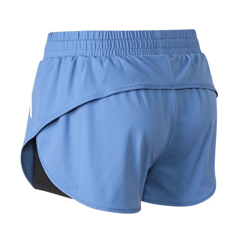 Женские летние шорты для бега 2 в 1 с эластичной талией и ремешком на талии