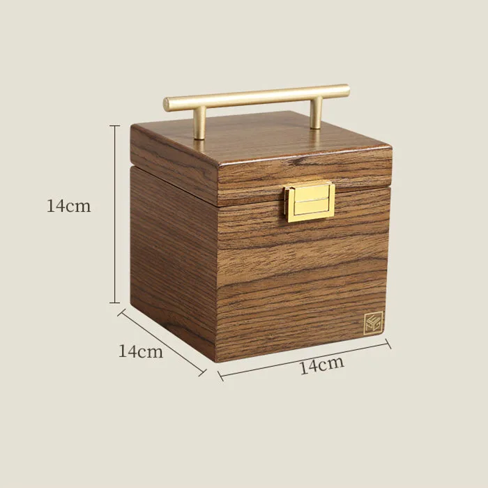 Retro Wooden Jewelry Storage Box Large Capacity Cosmetics Jewellery Organize Case Travel Ring Earring Necklace Watch Storages
