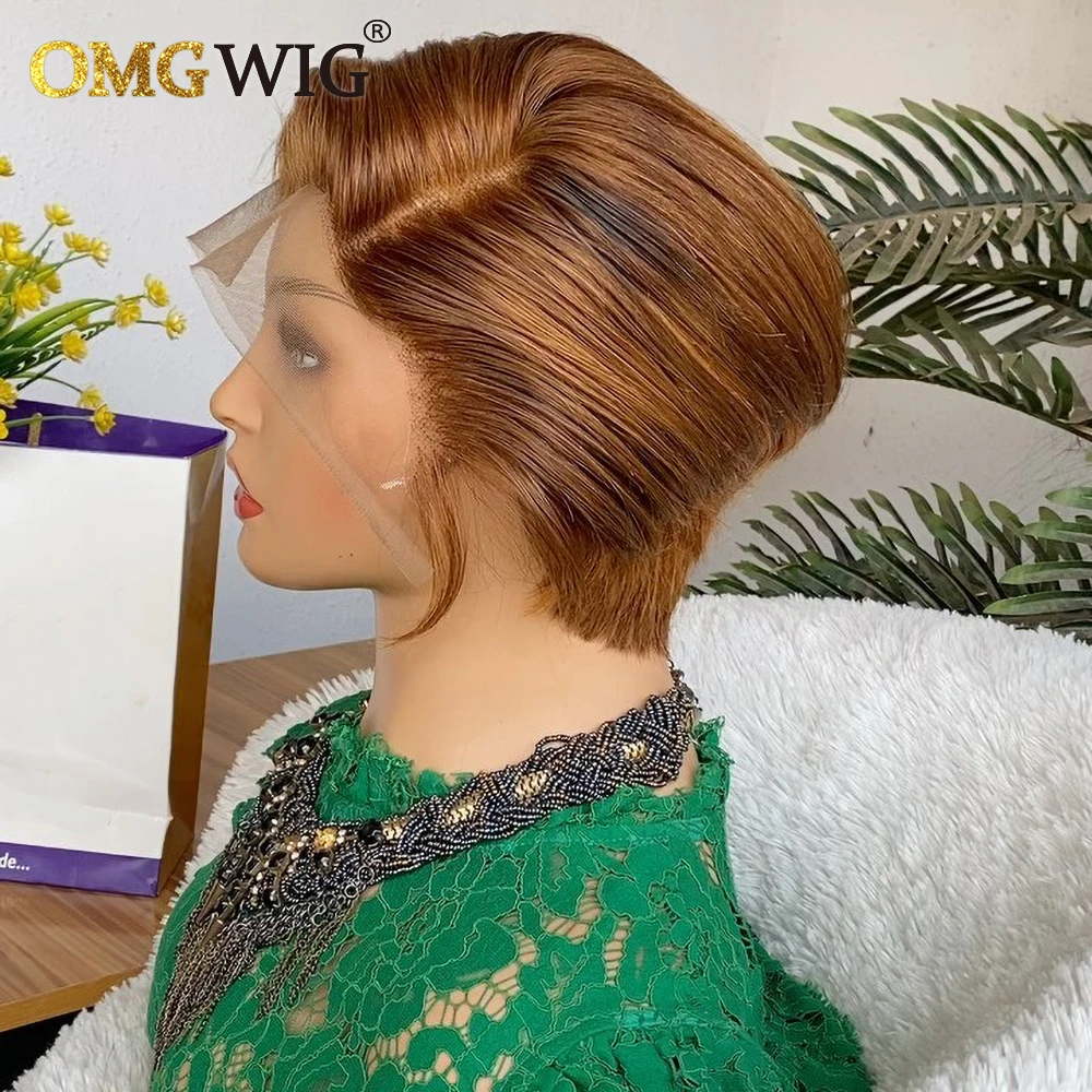 Прямой короткий парик Honey блонд боб для черных женщин 13x1 T парики на сетке