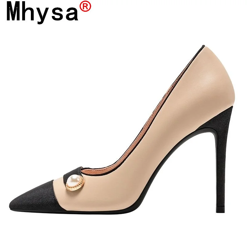 

Summer Fashion Pointed Toe Ladies Sandals Pearl Shallow Mouth Womens Sandals Shallow Mouth Casual Sandals Mature Sexy High Heels