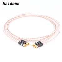 haldane hifi single crystal copper silver mixed audio cable hifi rca interconnect cable 2rca to rca cable for amplifier player