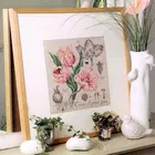 Декор для дома ZZ1905, Новое поступление, Homfun Craft, Рождественский Набор для вышивки крестиком без обруча, Набор для вышивки крестиком сделай сам