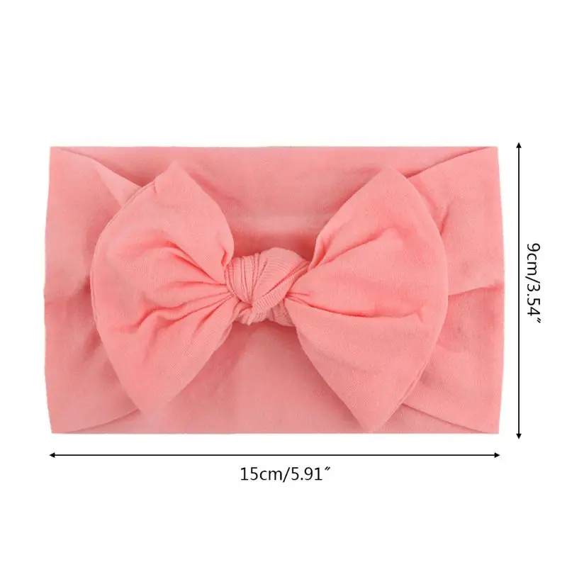 

28TA 6Pcs/Set Baby Girls Lovely Bow Hairband Elastic Wide Headband Stretch Knot Bandanas Turban Headdress Clothing Accessory