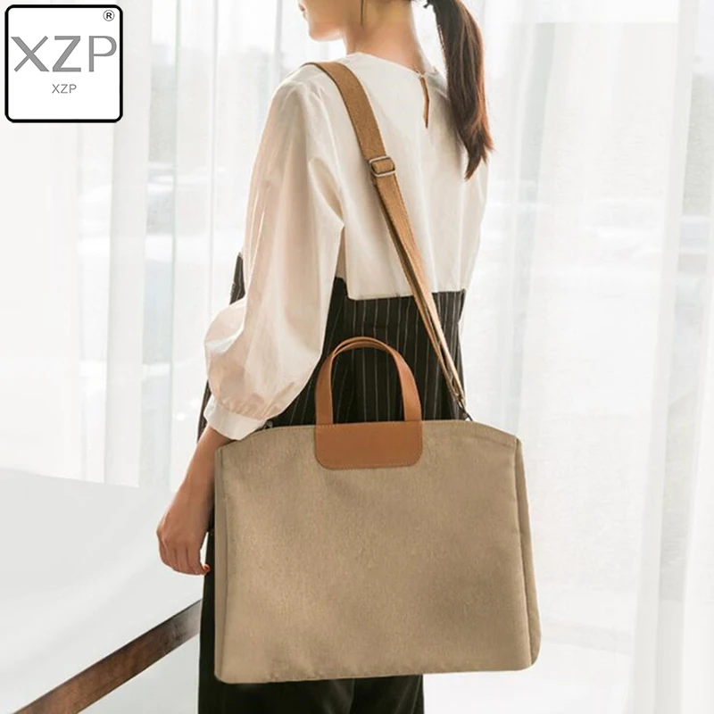 XZP супербольшой вместительный портфель Корейская Холщовая Сумка A4 Docu для мужчин