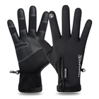 Зимние ветрозащитные сохраняющие тепло лыжные перчатки водонепроницаемые морозоустойчивые велосипедные перчатки для сенсорных экранов Нескользящие пушистые теплые перчатки для спорта на открытом воздухе