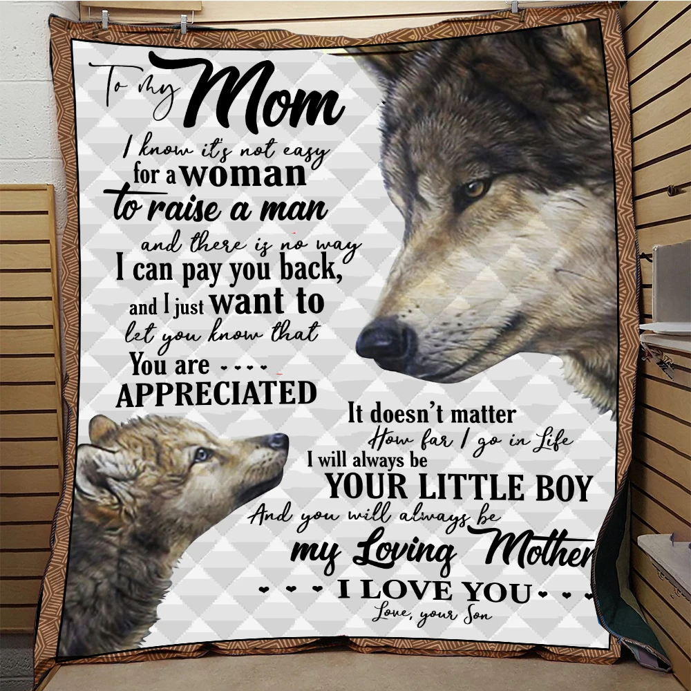 Мягкое одеяло для кровати с надписью Love Mom Прямая поставка|Одеяла| |