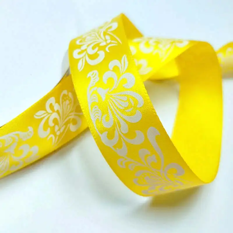 yellow 5 yards HL 5 ярдов/6 ярдов 25 мм полиэстер атласные ленты DIY подарочная упаковка изготовления Свадебная Рождество декоративные фурнитура для шитья рюкзак тесьма для шитья швейная фурнитура тесьма для отделки лямки - Цвет: yellow 5 yards