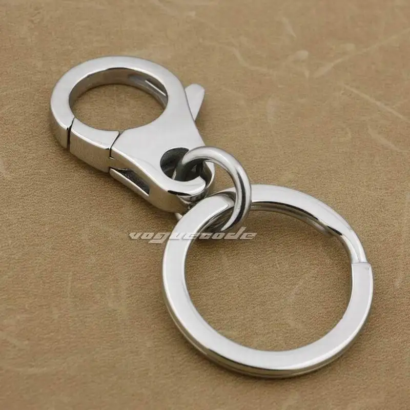 316L простой брелок из нержавеющей стали для мужчин Байкер Рокер 3P003KC | Украшения и