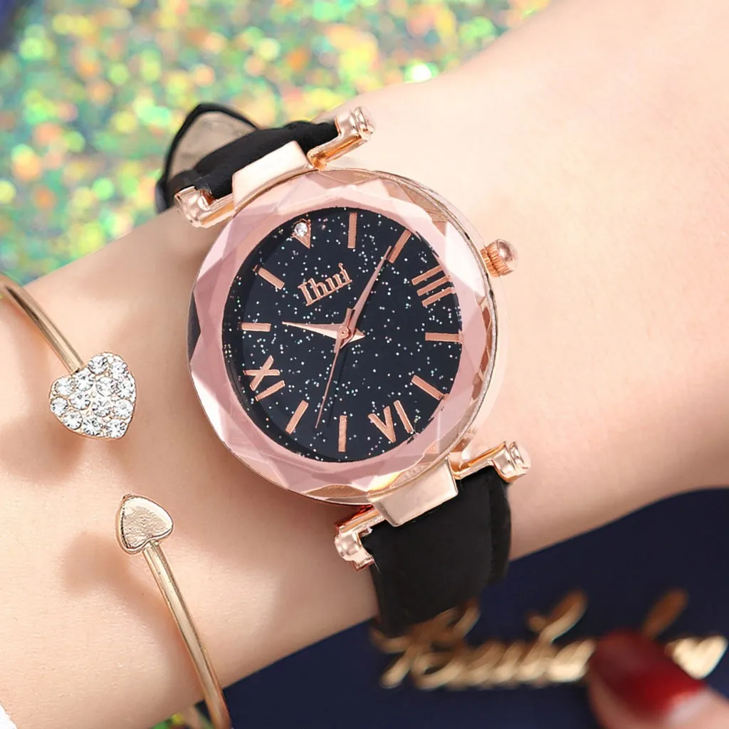 Reloj mujer наручные часы montres femmes унисекс со звездами маленькие точки матовые с