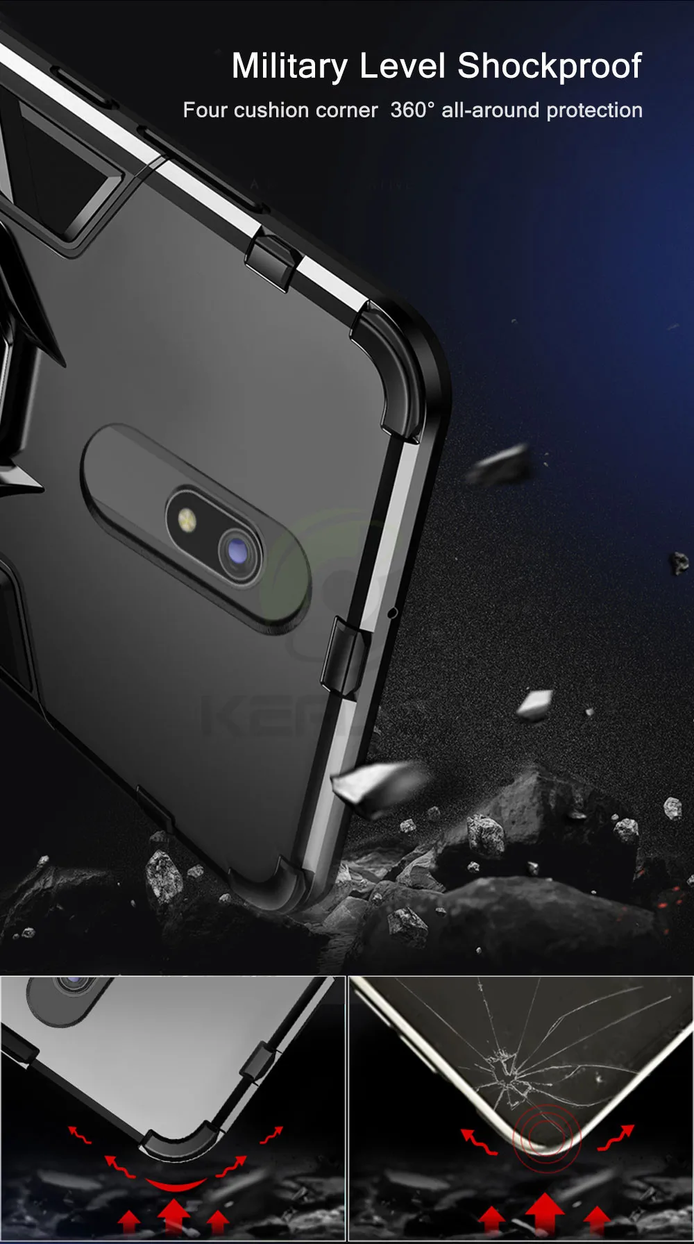 Защитный чехол для Xiaomi Redmi 8, чехол с магнитным кольцом, держатель для телефона, бампер из ТПУ+ поликарбоната, задняя крышка для Redmi 8A 8 A, чехол для телефона Global