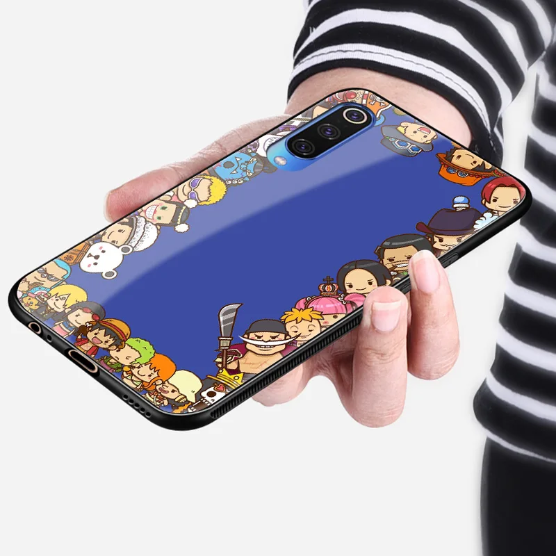 One piece Аниме Луффи Зоро соломенная шляпа мягкий силиконовый стеклянный чехол для телефона для Xiaomi mi 6 8 9 SE mi x 2 2s 3 redmi note 5 6 7 8 pro