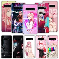anime zero two darling in the franxx phone case for samsung s22 ultra s21 plus galaxy s20 fe s10 lite 2020 s9 s8 s7 s6 edge cove