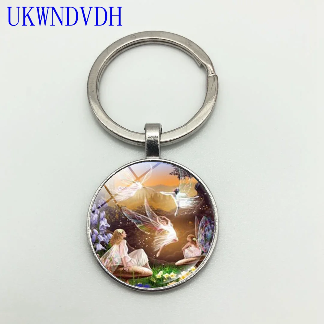 

Fairy Ballet Bump Glass Pendant Keychain Creative Fashion Personality Punk Keychain Pendant