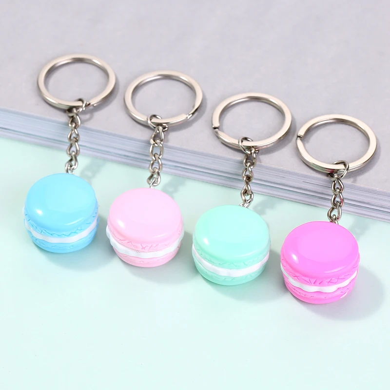 Многоцветная милая искусственная ложная еда Макарон брелок подвески-сумочки для