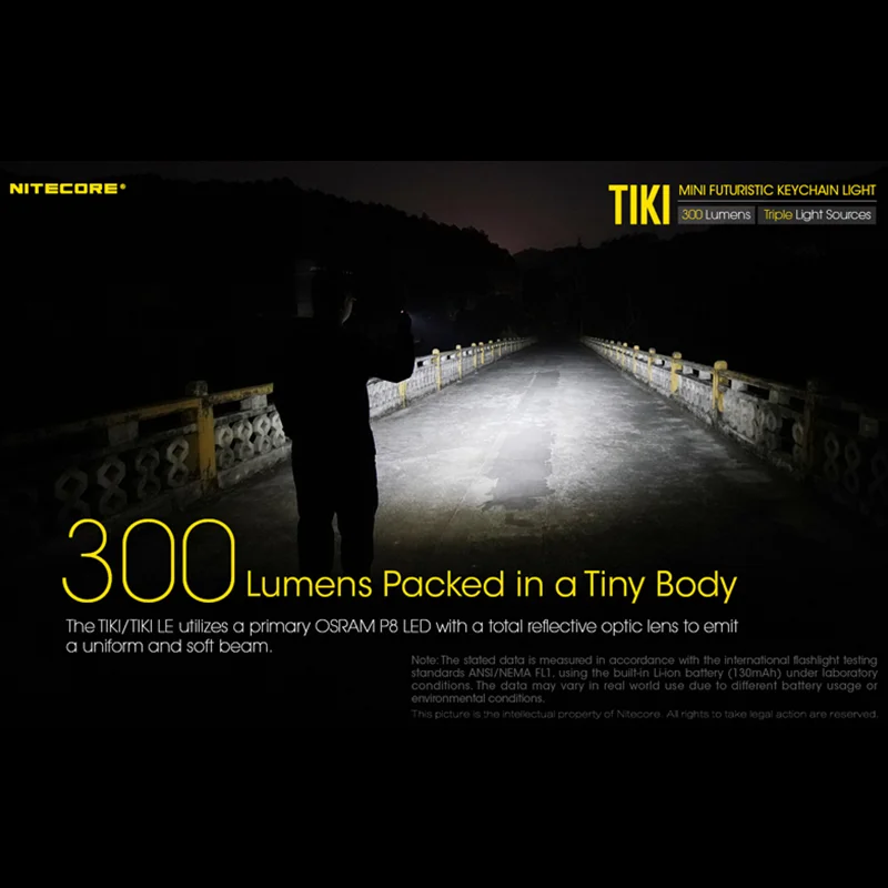 Мини-светильник Лок NITECORE TIKI TIKILE 300 люмен тройные источники света USB-зарядка