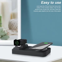 for iphone 12 for airpods 3 in 1 magnetic suction charging station silicone base wireless charing dock mobile phone accessories