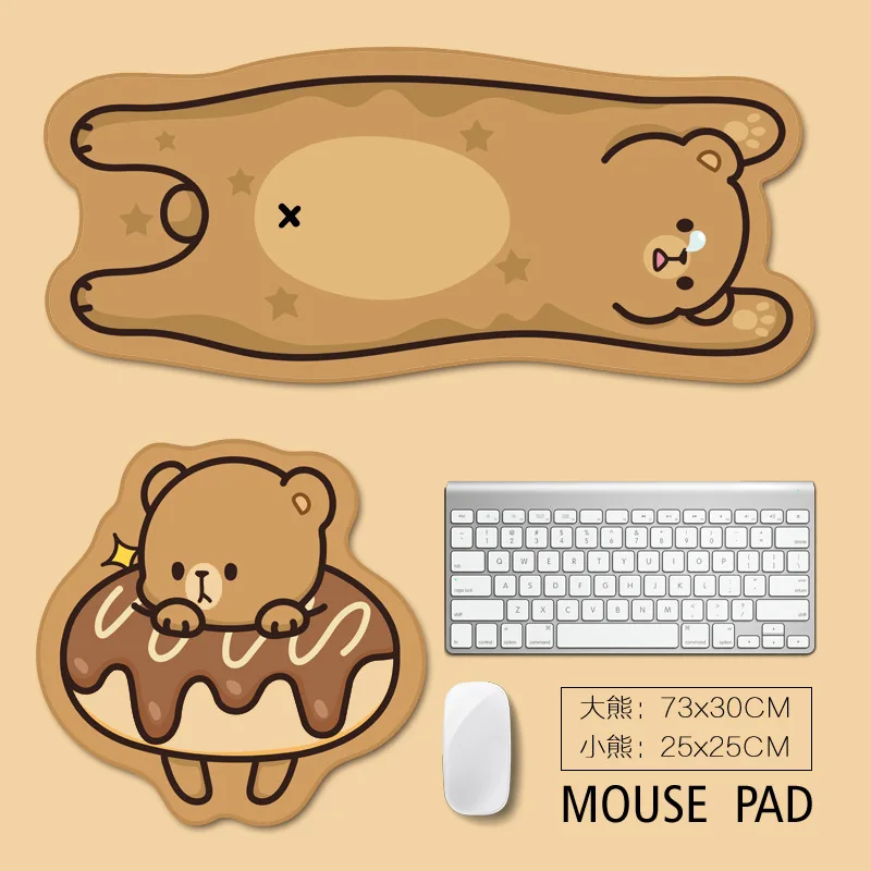 

Kawaii Cute Bear Mouse Pad Animals Ins Girl Student Computer Small Mouse Non-slip Pad Desktop Keyboard Pad