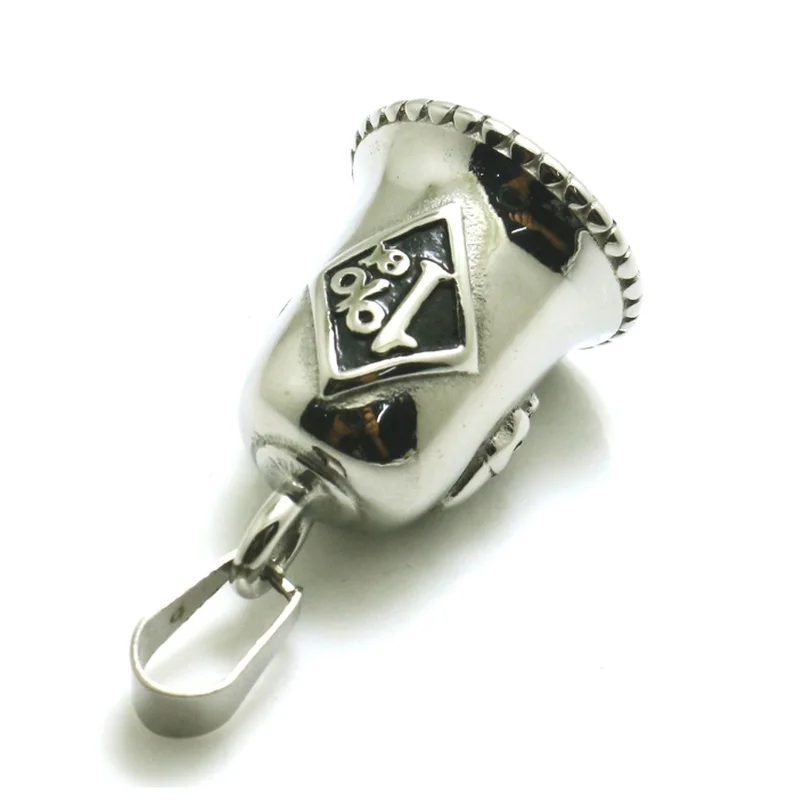 

Mens Necklace 1% Motorcycle Bell Skull Pendant Retro Punk Jewelry