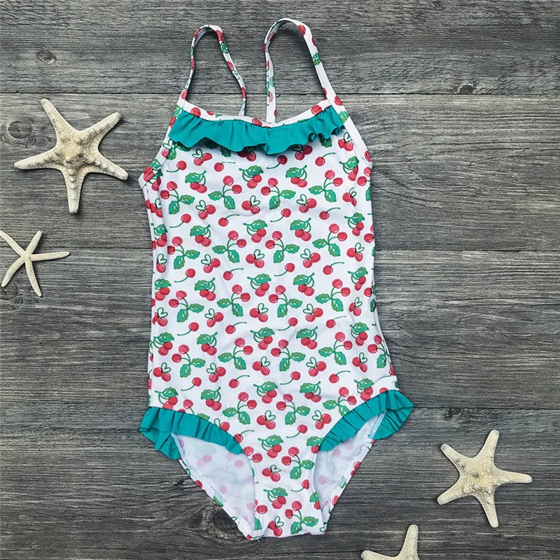 Купальный костюм для девочек 2 6 лет с фруктовым принтом купальный мультяшным