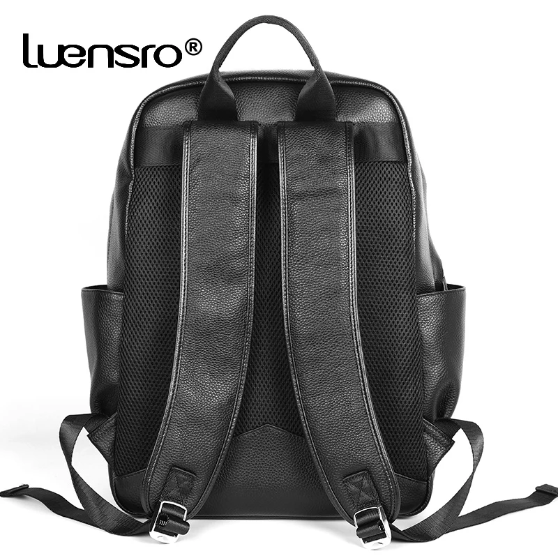 Рюкзак мужской из натуральной кожи с защитой от кражи модный рюкзак в стиле