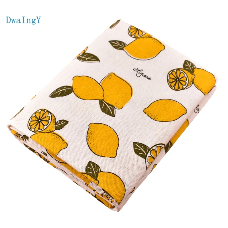 DwaIngY ткань из лимонного хлопка и льна для шитья DIY стеганый диван сумка занавесок