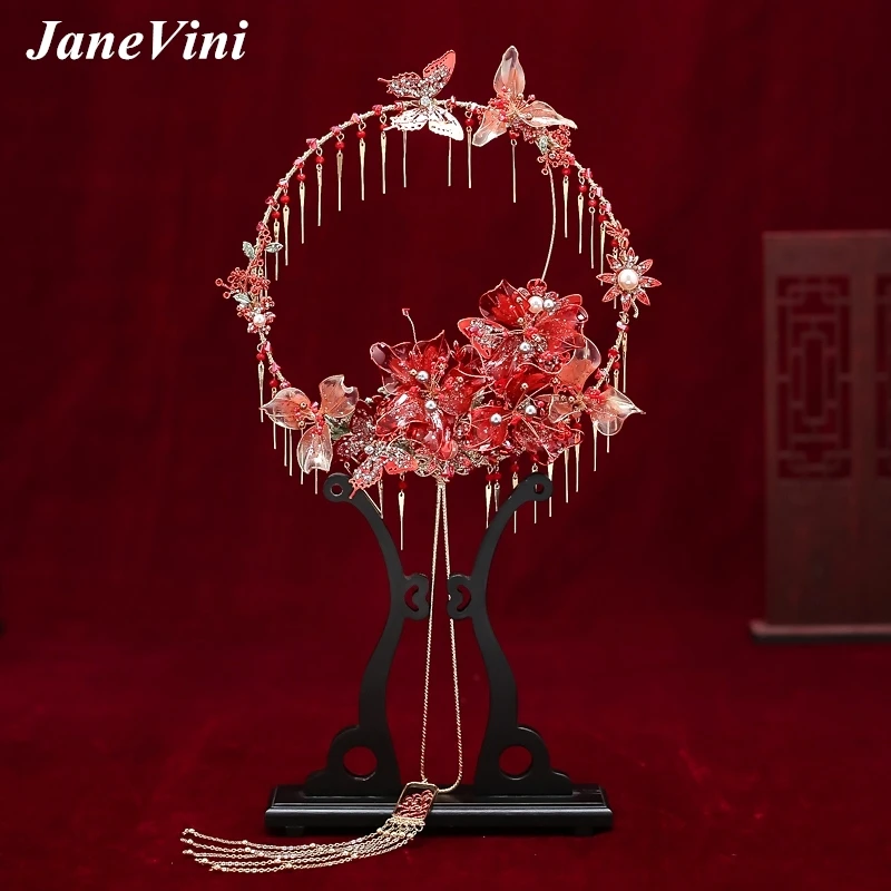 Новый модный красный веер jaevini 2020 букет ручной работы с цветами из бисера для