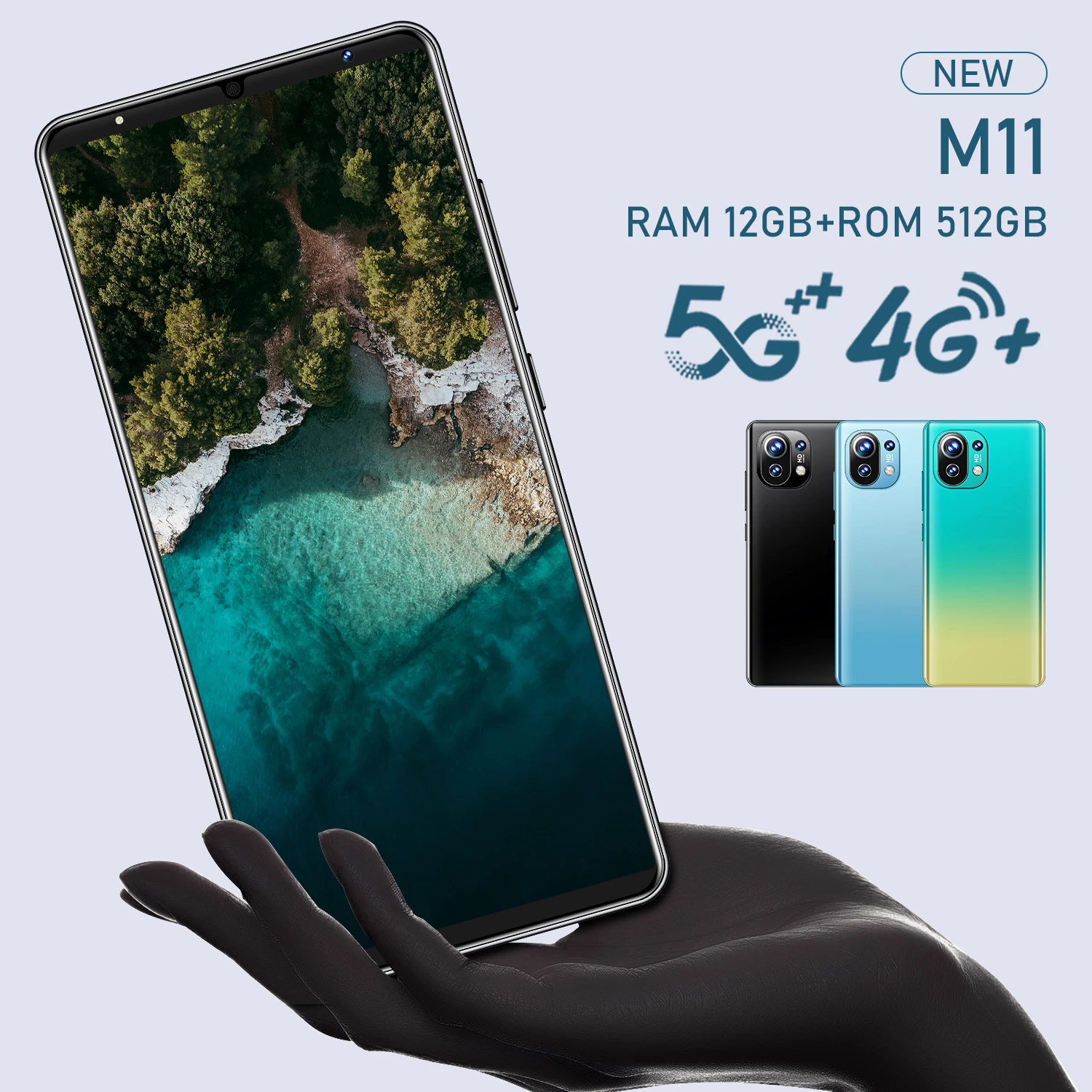 

Global Version M11 6.1 Inch Smartphone Snapdragon888 Android10.0 12G RAM 512G ROM 4G 5G 32MP Rear Camera Undefined Mobile Phone