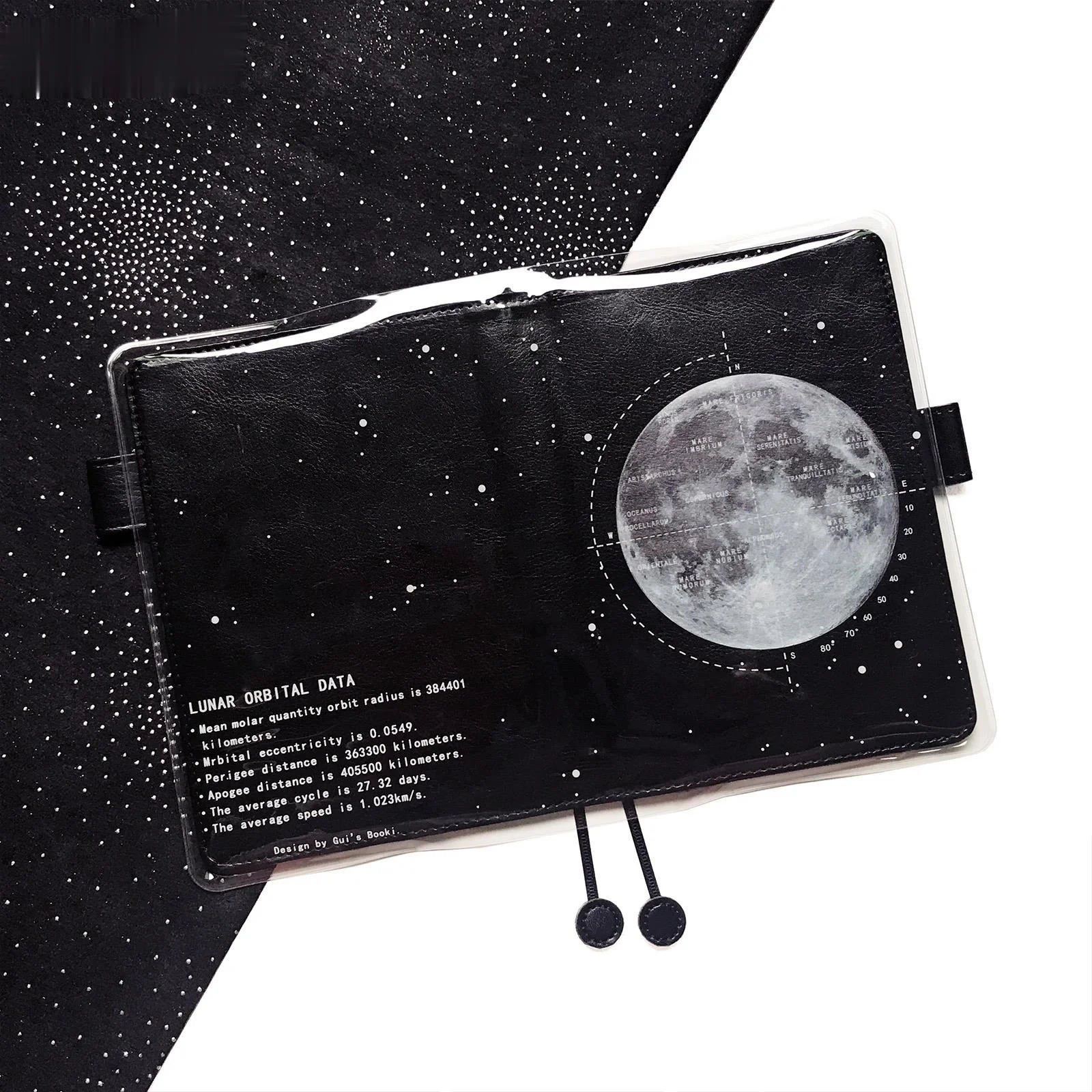 

Japanese Fashion The Cool Moon PU Leather Journal Cover A5/B6 For Standard Fitted Refilled Paper Book Free Shipping