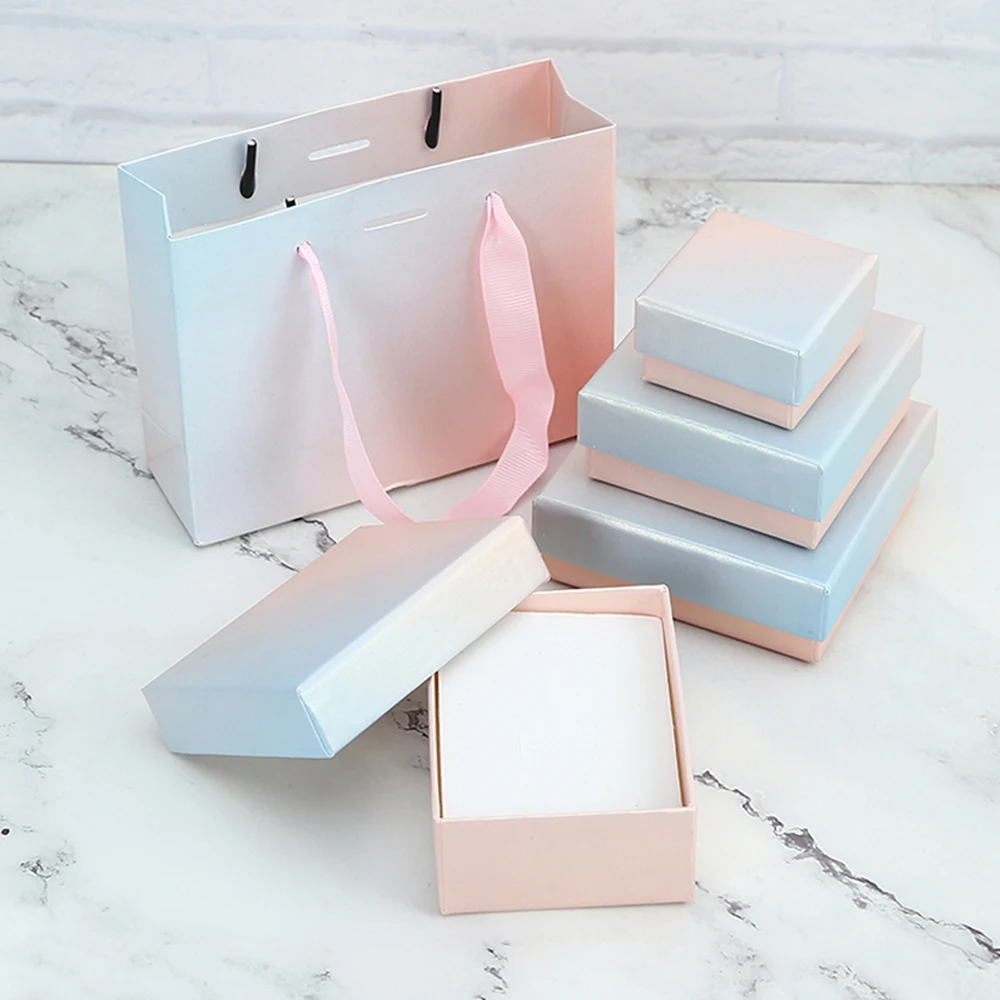 Маленькие бумажные сумки из роскошного картона для упаковки ювелирных изделий (серьги, кольца, ожерелья) в стильном дизайне для вечеринки, свадьбы, Рождества - Подарочная коробка на.