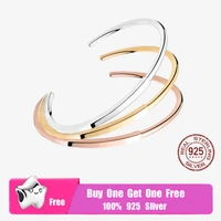 2021 top sale 925 sterling silver bracelet rose gold pan signature i d bangle fit women bead charm diy fashion jewelry gift