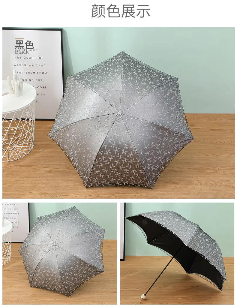 Складной мини-зонт от солнца и дождя компактный складной Солнечный зонтик С 5