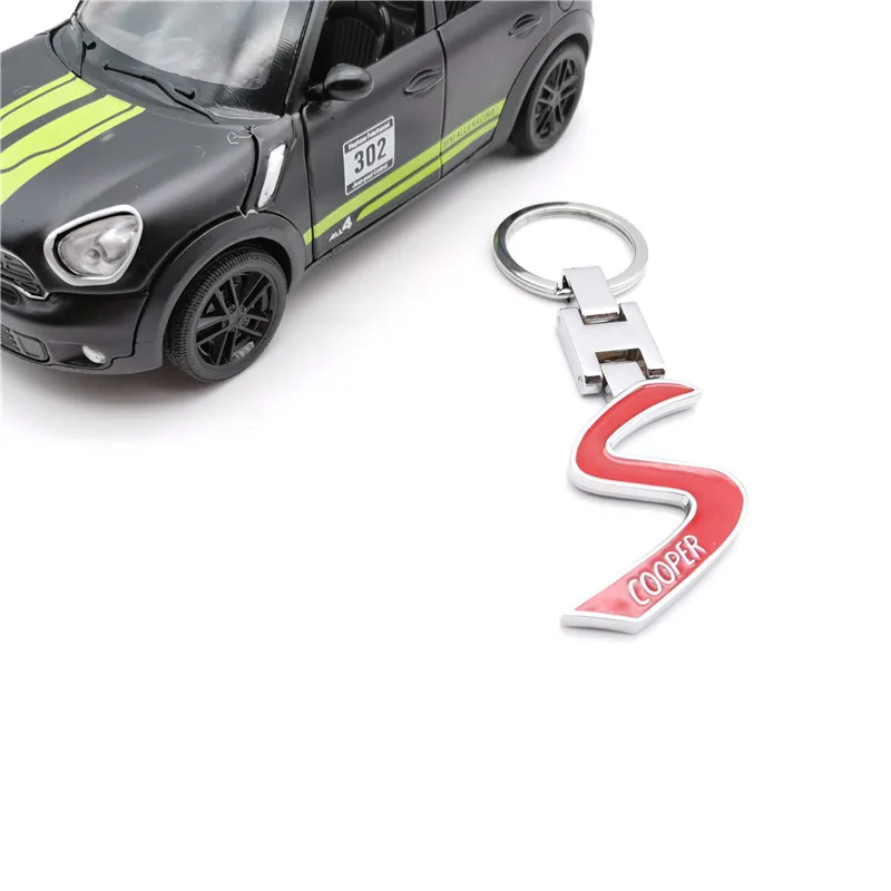

S Emblem Car Keychain 3D Metal Keyring For BMW Mini Cooper S One JCW Clubman Paceman R56 R55 R60 R60 F55 F56 F54 F60 Accessories