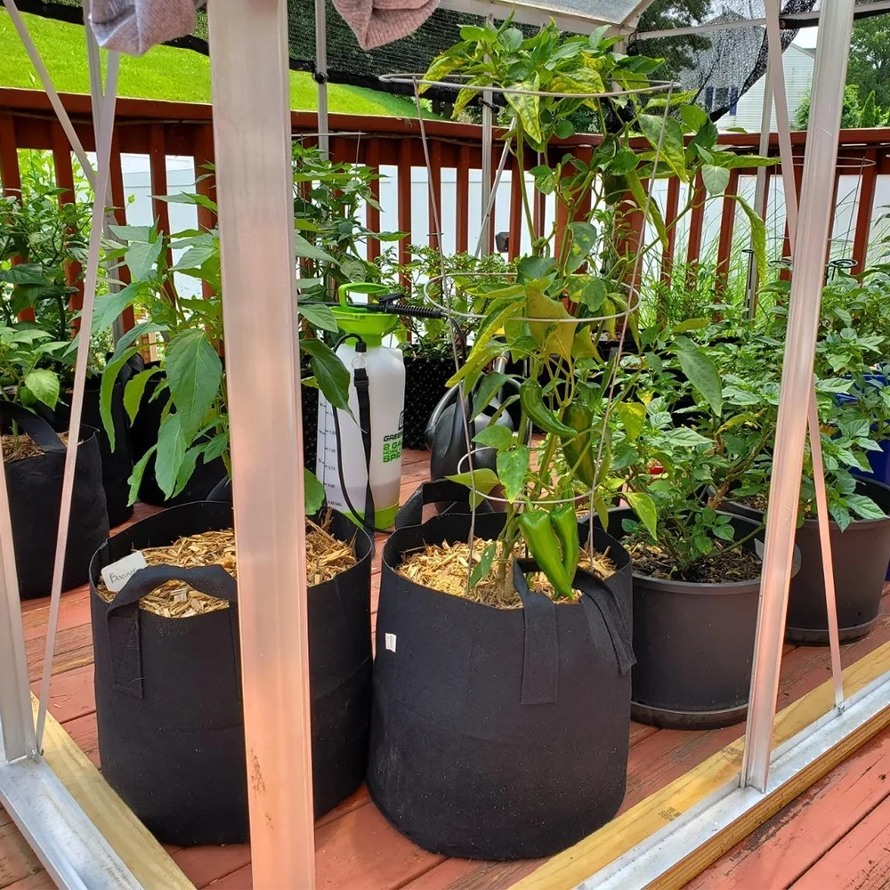 5Pcs большой емкости войлочный мешок расти растительное цветочных растений